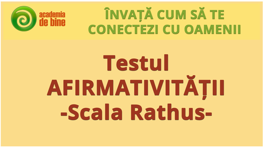 Testul Rathus pentru Afirmarea de Sine